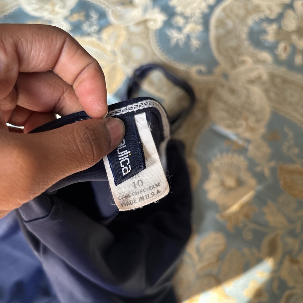 Adidas Blue Vintage-Inspired One Piece Swimsuit - Picture 4 of 4